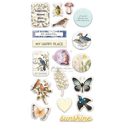 Autocollants gonflés de la collection Nature Lover - 19 pièces / autocollants