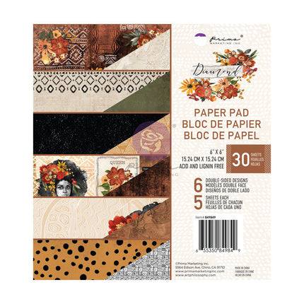 Bloc de papier Collection Diamant 6x6 - 30 feuilles / bloc de papier