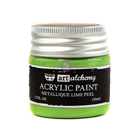 Art Alchemy-Peinture acrylique-Métallique Écorce de citron vert 1.7oz / peinture acrylique
