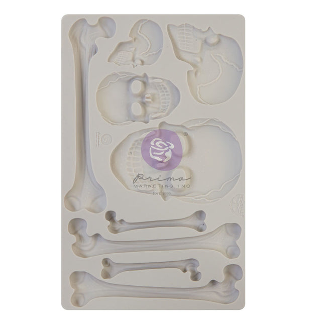 Finnabair - Moules - Crâne et os - 1 pièce, 5x8 in / silicone