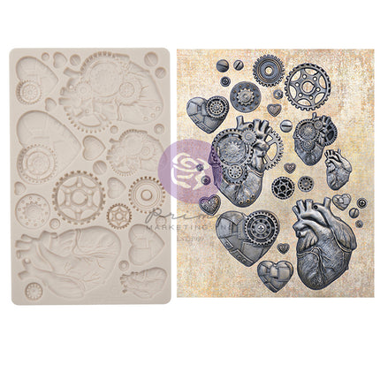 FINNABAIR MOULES – CŒURS STEAMPUNK – 5″ X 8″ X 8MM