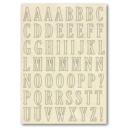 Cadres en bois format A5 - Alphabet majuscule