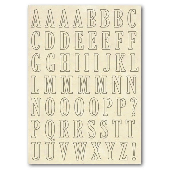 Cadres en bois format A5 - Alphabet majuscule