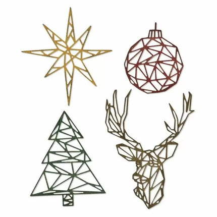 Sizzix • Ensemble de matrices Thinlits Noël géométrique