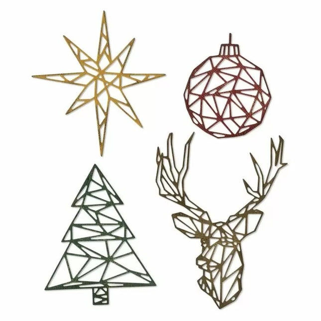 Sizzix • Ensemble de matrices Thinlits Noël géométrique