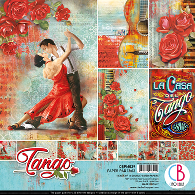 Bloc de papier Tango 12"x12" 12/paquet