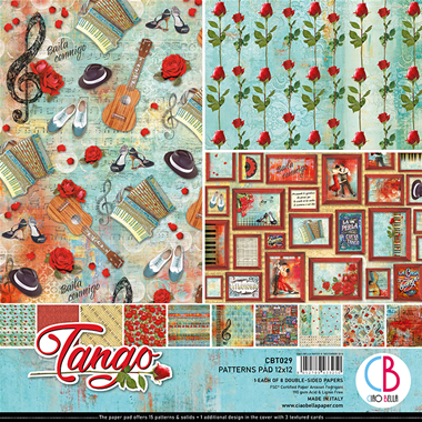 Bloc de papiers à motifs Tango 12"x12" 8/paquet