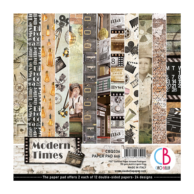 Bloc de papier Modern Times 6"x6" 24/Pkg