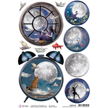 Papier de riz A4 Moon & Me Réveil