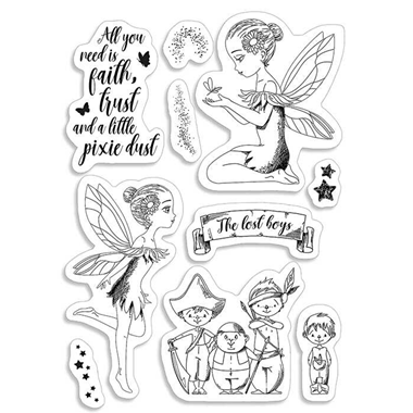 Set de tampons transparents 4"x6" Tinker Bell & The Lost Boys
