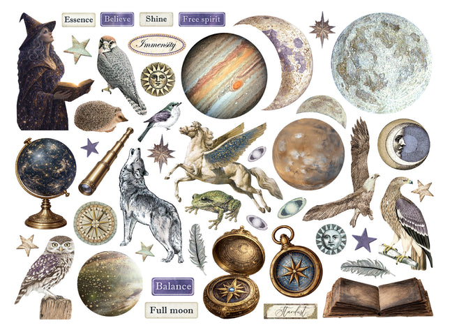Printed decorative Die cuts for Art and Craft - Cosmos