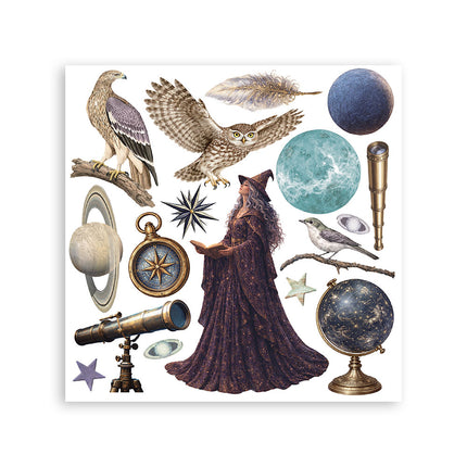 Kit de transferts décoratifs imprimés pour les loisirs créatifs, 15,5x15,5 cm - Cosmos