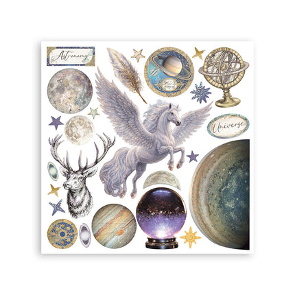 Kit de transferts décoratifs imprimés pour les loisirs créatifs, 15,5x15,5 cm - Cosmos