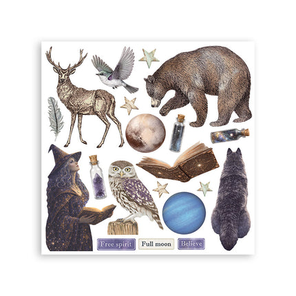 Kit de transferts décoratifs imprimés pour les loisirs créatifs, 15,5x15,5 cm - Cosmos