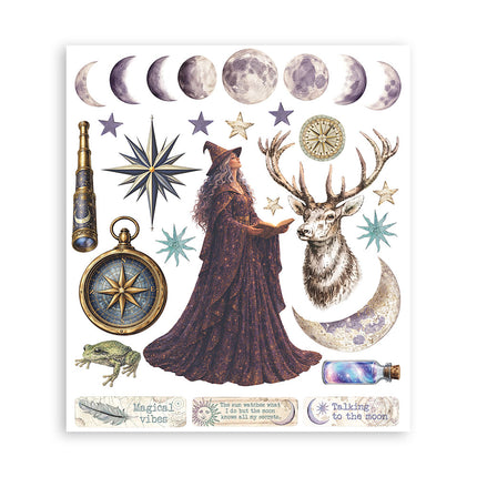 Printed Decorative Rub on selection for Art and Craft cm 20,5x23 - Cosmos