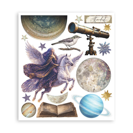 Printed Decorative Rub on selection for Art and Craft cm 20,5x23 - Cosmos