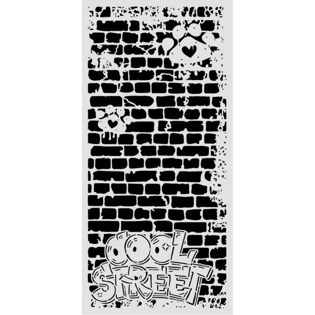 Cut laser stencil for Art and Craft cm 12X25 - Furry Friends 2 Cool Street bricks
