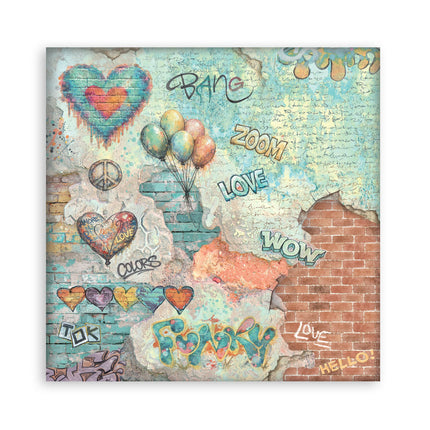 12”x12” (30.5x30.5 cm) Paper Pad 10 double sided printed sheets - Furry Friends 2