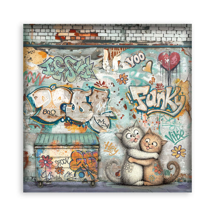 12”x12” (30.5x30.5 cm) Paper Pad 10 double sided printed sheets - Furry Friends 2