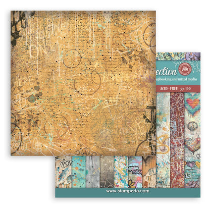 12”x12” (30.5x30.5 cm) Paper Pad 10 double sided printed Backgrounds sheets - Furry Friends 2