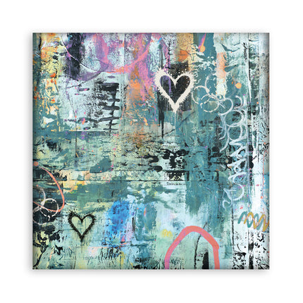 12”x12” (30.5x30.5 cm) Paper Pad 10 double sided printed Backgrounds sheets - Furry Friends 2