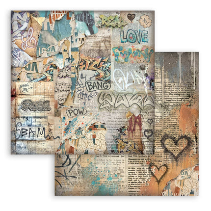 12”x12” (30.5x30.5 cm) Paper Pad 10 double sided printed Backgrounds sheets - Furry Friends 2