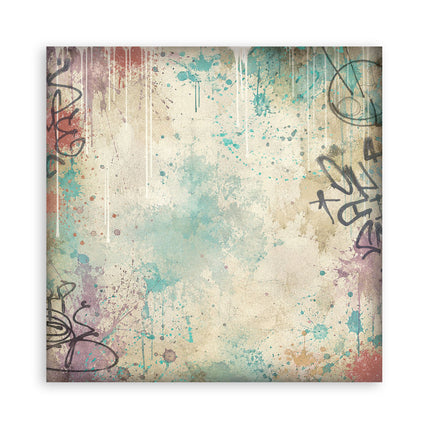 12”x12” (30.5x30.5 cm) Paper Pad 10 double sided printed Backgrounds sheets - Furry Friends 2