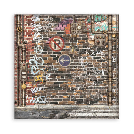 12”x12” (30.5x30.5 cm) Paper Pad 10 double sided printed Backgrounds sheets - Furry Friends 2
