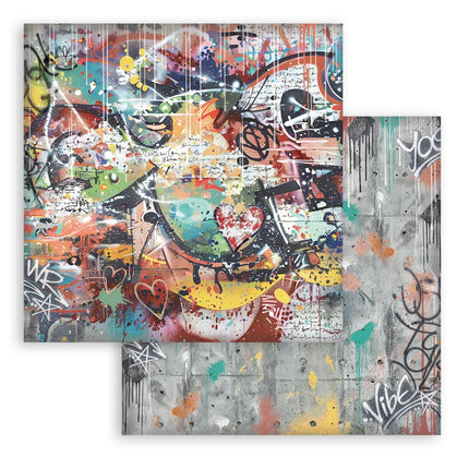 12”x12” (30.5x30.5 cm) Paper Pad 10 double sided printed Backgrounds sheets - Furry Friends 2