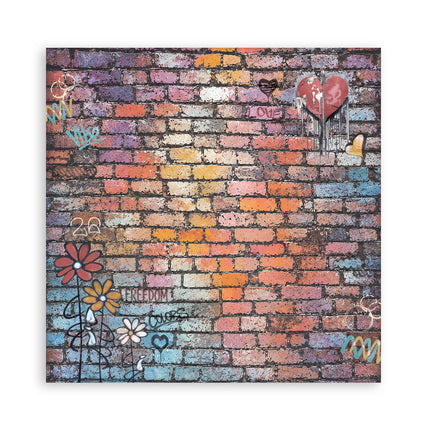 8”x8” (20.3x20.3 cm) Paper Pad 10 double sided printed Backgrounds sheets - Furry Friends 2