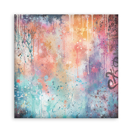 8”x8” (20.3x20.3 cm) Paper Pad 10 double sided printed Backgrounds sheets - Furry Friends 2