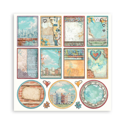 12”x12” (30.5x30.5 cm) Paper Pad 22 single sided printed paper sheets - Furry Friends 2