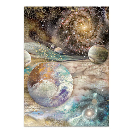 Junk journal imprimé : autocollants, découpes, fonds pour les loisirs créatifs - Cosmos