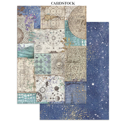Junk journal imprimé : autocollants, découpes, fonds pour les loisirs créatifs - Cosmos