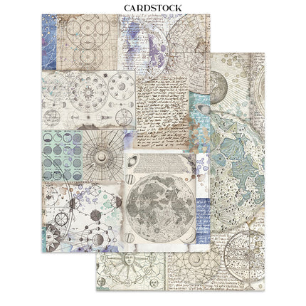 Junk journal imprimé : autocollants, découpes, fonds pour les loisirs créatifs - Cosmos
