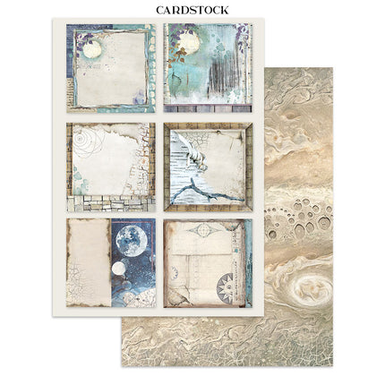 Junk journal imprimé : autocollants, découpes, fonds pour les loisirs créatifs - Cosmos