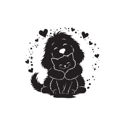 Set 6 Decorative seals design for Art and Craft diam cm2,5 Furry Friends2