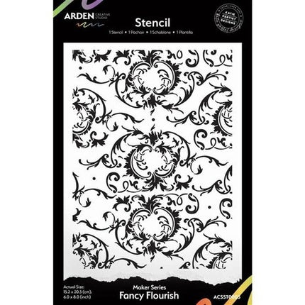 Pochoir Arden Creative Studio Maker Series 6x8 Inch Fancy Flourish