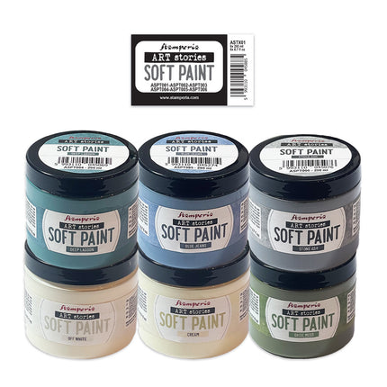Sélection de peintures douces 6 pièces x ml 200