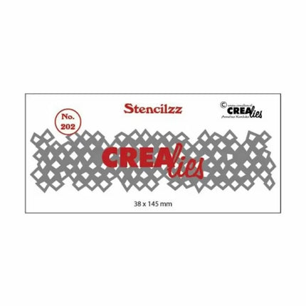Crealies • Stencilzz n° 202 carrés irréguliers