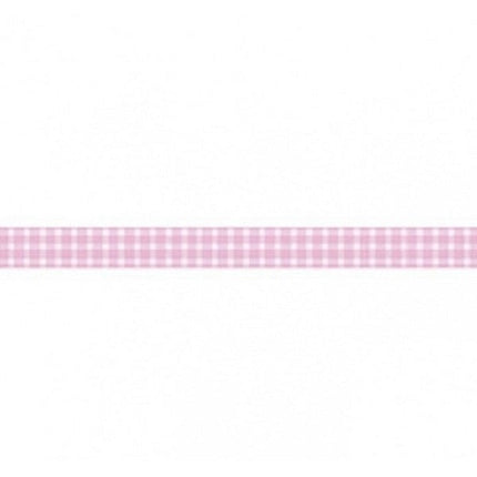 Ruban déco cm. 2x10m - Carreaux roses et blancs