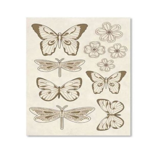 Cadres en bois format A5 - Papillons