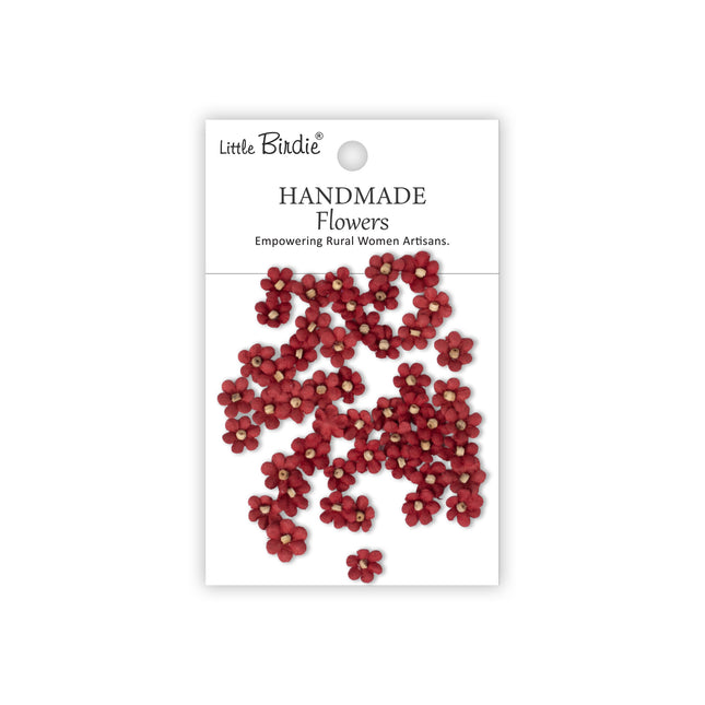 Fleurs faites main Esme - Rouge cardinal 50pc