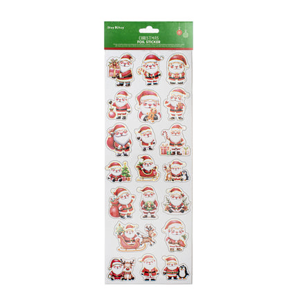 Autocollant pelliculable en feuille métallisée - Cadeaux du Père Noël env. 13.75 x 5in 1 feuille
