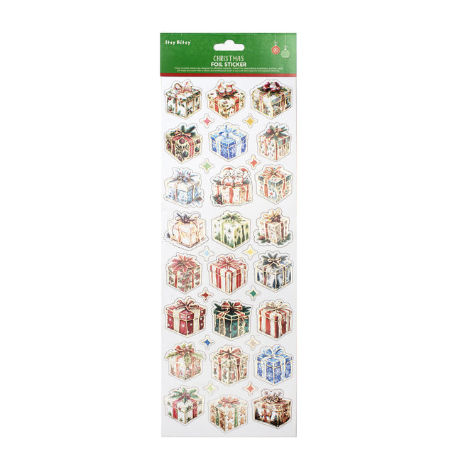 Autocollant en film métallisé à retirer - Cadeaux scintillants env. 13.75 x 5in 1 feuille