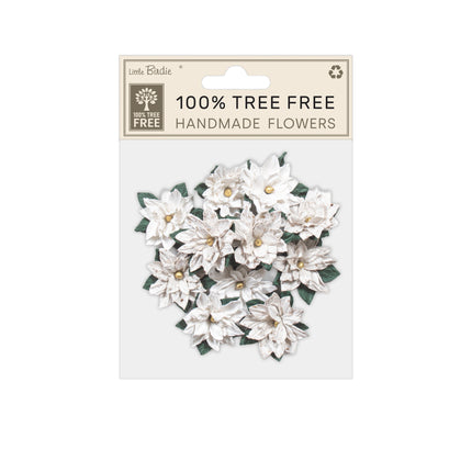 Fleurs individuelles de Noël faites à la main - Poinsettia Elegance 12pc
