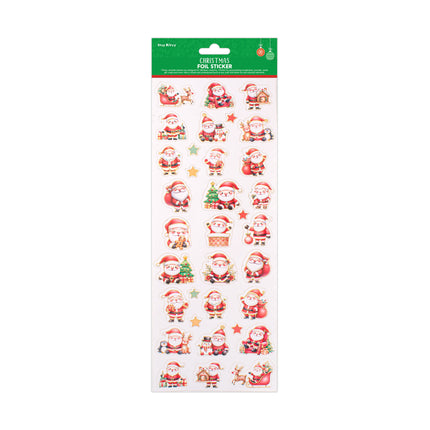 Autocollants à décoller en foil de Noël - Santa Moments env. 13.75 x 5in 1 feuille