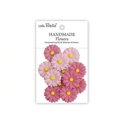 Fleurs faites main Della - Passion rose 12pc