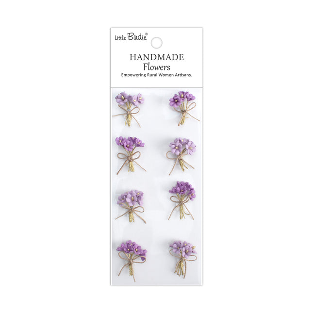 Bouquet de fleurs fait main - Chuchotement lilas 8pc
