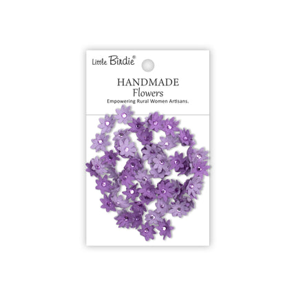 Fleurs faites à la main Micro Jewlled Florettes - Murmure lilas 60pc